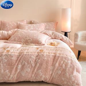 Disney Комплект постельного белья 4 предмета, 200x220 см, простыня, пододеяльник 220x240 см, наволочки 48x74 см, цвет Baihe-Pen Jade, не линяет