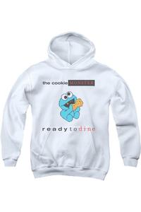 Sesame Street худи для детей "Готов к ужину" Gildan, белый