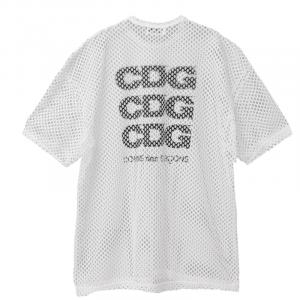 CDG Футболки SS24 унисекс, белые, с круглым вырезом, умеренно прямой крой