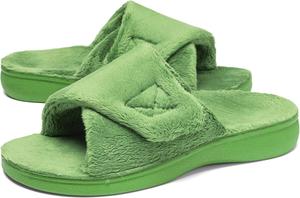 Женские домашние ортопедические тапочки SOLLBEAM с поддержкой свода стопы, ортопедической пяточной чашкой и регулируемой посадкой для женщин, Green