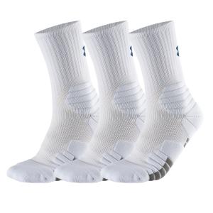 Баскетбольные Носки Крю Носки Унисекс 3 пары Цвет Слоновая Кость Белый Under Armour