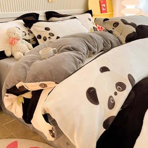 LUOLAI HOME Комплект постельного белья, 4 предмета, простыня на резинке, 180 см, милый лес