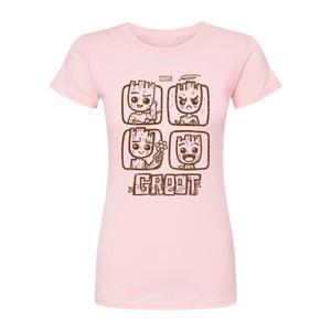 Футболка с изображением Грута из «Стражей Галактики» для юниоров Marvel, розовый