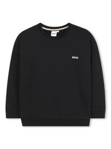 Толстовка с круглым вырезом BOSS Kidswear, черный