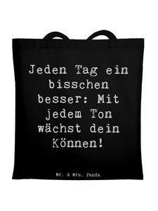 Mr. & Mrs. Panda Сумка-шоппер с надписью "Новый музыкальный инструмент..." черного цвета