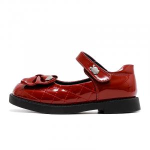 Антискользящие износостойкие низкие кожаные детские туфли Kids' BOBDOG, бордовый