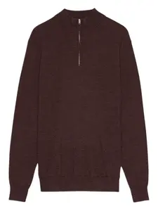 Шерстяной свитер NN07, коричневый