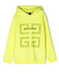 Худи с логотипом 4G Givenchy Kids, желтый