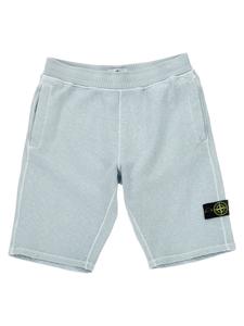Бермуды с нашивкой-логотипом Stone Island Junior, голубой
