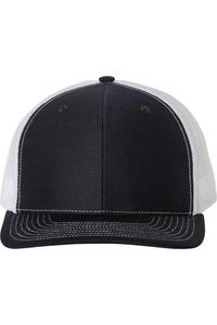 Регулируемая бейсболка дальнобойщика Richardson Snapback, темно-синий/белый
