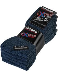 Normani 10 пар чрезвычайно прочных рабочих и спортивных носков меланжевого синего цвета