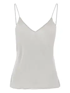 Топ с V-образным вырезом Alberta Ferretti, нейтральный