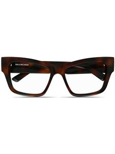 Balenciaga Eyewear очки в квадратной оправе, коричневый