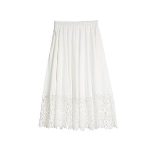 ELLE Повседневная длинная юбка Women's White