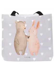 Шоппер Mr. & Mrs. Panda, серый пастельный