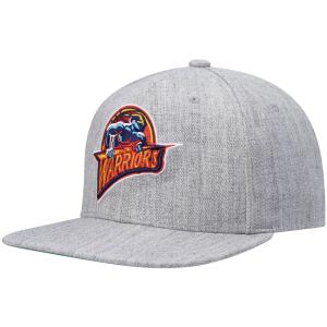 Мужская кепка Mitchell & Ness Heathered Grey Golden State Warriors Hardwood Classics Team 2.0 Snapback