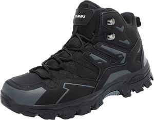 Мужские осенние и зимние походные ботинки Высокие ботинки для скалолазания и походов На открытом воздухе Повседневная спортивная обувь Пенные кроссовки Generic, черный