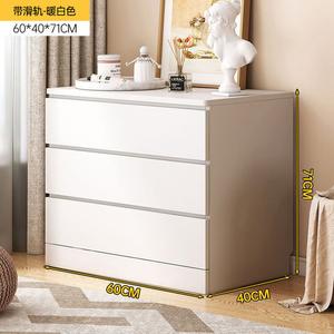 Yu Senyi Комод 60х40х69 см для гостиной из массива дерева, 3 ящика, современный