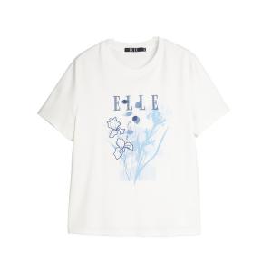 ELLE Футболка Women's White Crew Neck