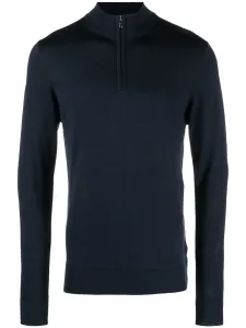 Джемпер с высоким воротником Sunspel, синий