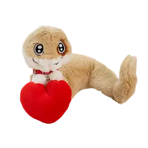 Мягкая и очаровательная плюшевая игрушка Puppy Snake с капюшоном в виде сердца, плюшевая кукла высотой 28 см Love of wormwood