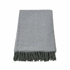 Одеяло Malda 150/200 см, хлопок, ромбовидный узор Homescapes, зеленый