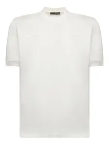 Хлопковая футболка с круглым вырезом Giuliano Galiano, белый