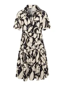 Мини-платье Mavi "WOVEN MINI DRESS", короткое платье, цвет Gold Bead Leaf Print