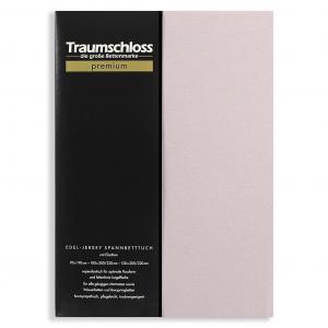 Простыня Traumschloss premium благородный трикотаж 180-200 х 200-220 см серебро (светлое) 165г/м², 95% чесаный хлопок Mako, 5% эластан