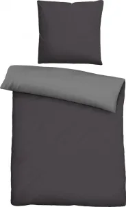 Двустороннее постельное белье Linon UNI, размер 155x220/80x80 см, титан Biberna