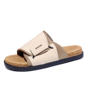 MIIOW Бесшумные стеганые противоскользящие тапочки для массажа стоп, устойчивые к запахам и истиранию, мужские, бежевые, цвет Beige