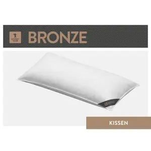 3-камерная подушка Бронза Наполнение: наружное 90% пух, 10% перо, внутреннее 100% перо 1 шт., произведено в Германии, гипоаллергенно Spessarttraum, белый