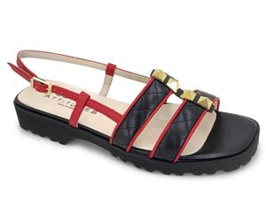 Proud Sling-Back Sandal In Black/red Paul Mayer/Attitudes