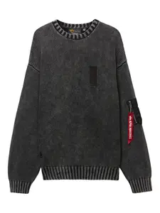 Свитер с накладным карманом Alpha Industries, черный