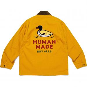 HUMAN MADE Рубашка с аппликацией утки, Yellow