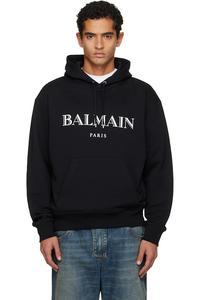 Balmain Черная толстовка с принтом "Balmain"