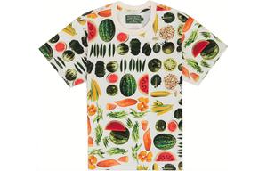 Футболка с фруктовым коллажем Denim Tears, разноцветная