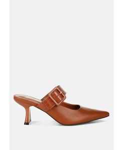 Мюли Shein Star на тонком блочном каблуке London Rag, Tan