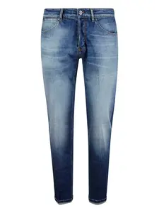 Джинсы из денима с пятью карманами Pt Torino, синий