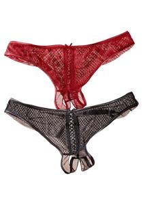 PETITE FLEUR GOLD Кружевное белье без ластовицы в красном и черном цветах