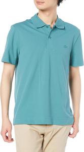 Мужская повседневная рубашка-поло Lacoste из эластичного пике, однотонная, изумрудный