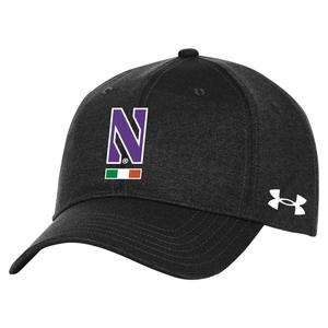 Мужская регулируемая шляпа Under Armour черная Northwestern Wildcats Ireland