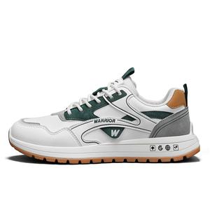 WARRIOR Износостойкие дышащие легкие мужские низкие кеды бежево-зеленые, цвет Beige Green