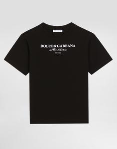 Футболка из джерси с короткими рукавами с принтом Dolce&Gabbana DOLCE & GABBANA, черный