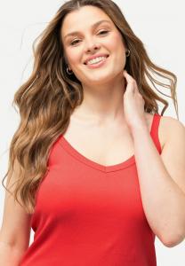 Топ SLIM ÄRMELLOS SCHMALE TRÄGER Ulla Popken, светло-красный