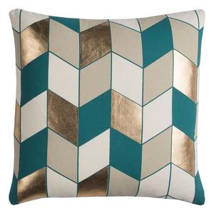 Декоративная подушка Rizzy Home Rachel Kate Geometric III с фольгированным принтом, цвет Teal