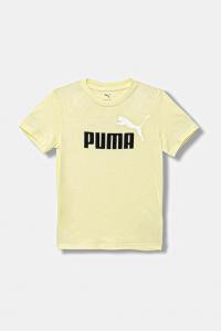 Детская хлопковая футболка ESS 2 COLOR No.1 Logo Tee Puma, желтый