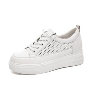 HARSON Легкие женские скейтерские кроссовки низкие бело-серые, цвет White Gray