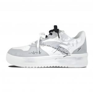 ANTA Расслабленные нескользящие, устойчивые к истиранию, легкие низкие кроссовки для скейтбординга unisex gray white