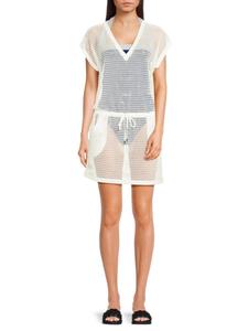 Мини-платье крючком DKNY, мягкий белый